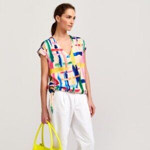 Essential Antwerp Veda Multicolored Graphic Striped Blouse